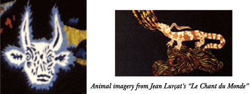 Animal imagery from Le Chant du Monde by Jean Lurcat