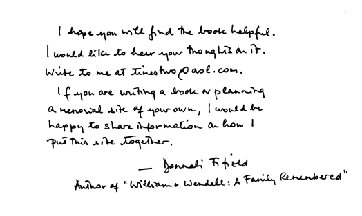 Text of handwritten note